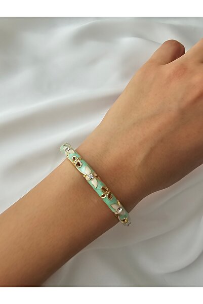 Zivazer Store أصفاد/أساور مينا ملونة للنساء