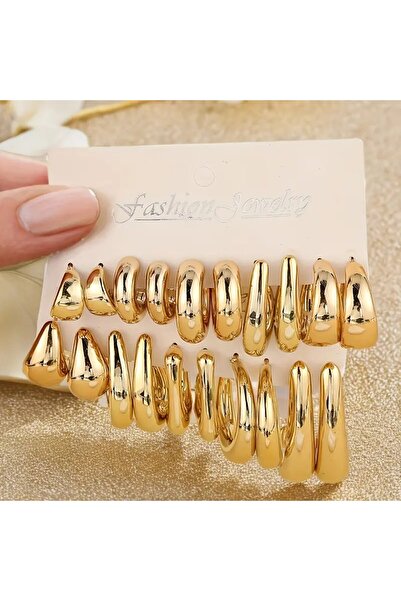 Perry Accesories 20 adet küpe çoklu bombe küpekadın gold küpe bottega küpe damla küpe halka küpe 20 adet