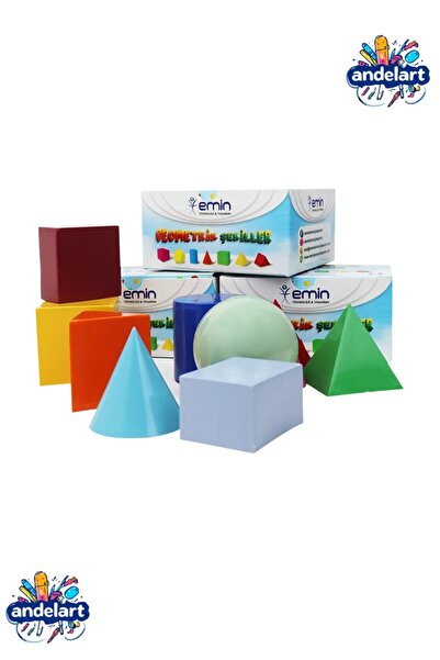 andelart 11 Parça Geometrik Şekiller Eğitici Geometrik Şekiller İlkokul ve Ok...