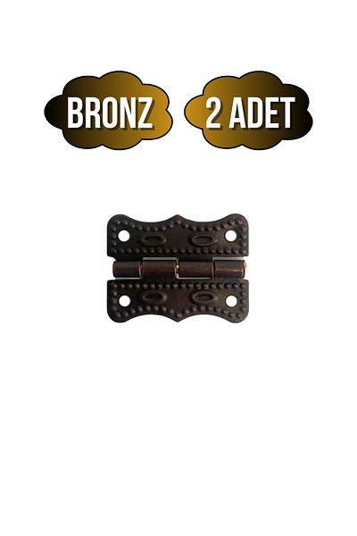 DSYapıAksesuar Papatya Backgammon Hinge Furniture Box Hinge (Bronze) (2 Pcs) (Width: 3cm Length: 2cm)