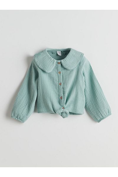 LC Waikiki Baby Collar Girl's Shirt and Pants 2-Piece