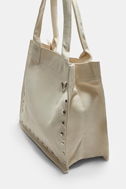 Stradivarius Çivili dokuma shopper çanta