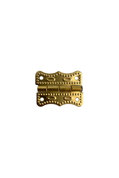 DSYapıAksesuar Papatya Backgammon Hinge Furniture Box Hinge (Gold) (4 Pcs) (Width: 3cm Length: 2cm)