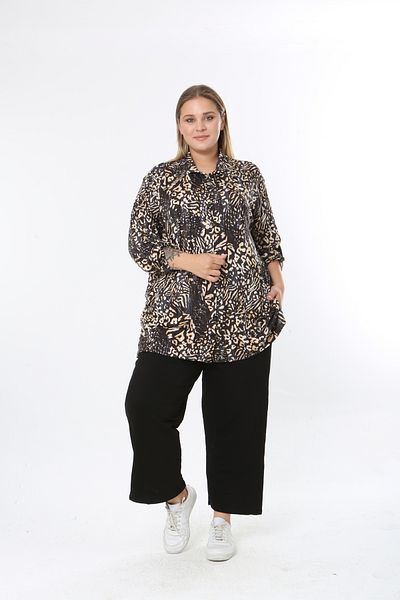 XL Modam cămașă de damă cu model lycra viscoză mărime mare