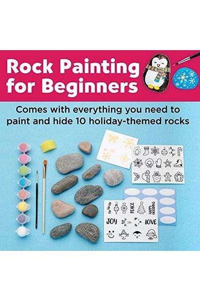 Creativity for Kids Holiday Hide & Seek Rock Painting Kit: Christmas Crafts for Kids Ages 6-8+, Kids