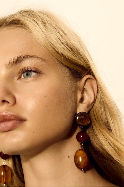 Stradivarius Beaded dangle earrings