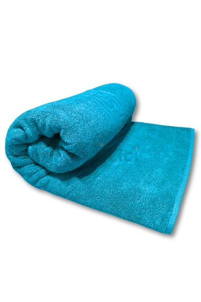 TextiLici Prosop pentru Baie, Turcoaz, TextiLici, Bumbac 100%, 70x140 cm, Margine Greceasca