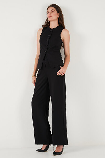 Lela Regular Fit Bisiklet Yaka Kolsuz Düğmeli Basic Bluz Yelek YELEK 65200004