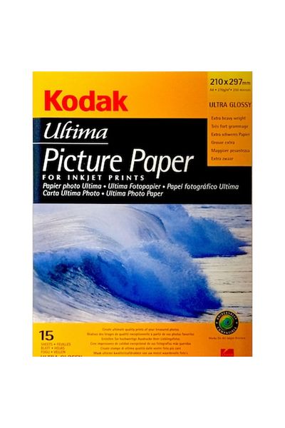 Kodak Hartie foto Ultima Picture Paper A4, 270g/m², Ultra Glossy – Pachet 15 foi