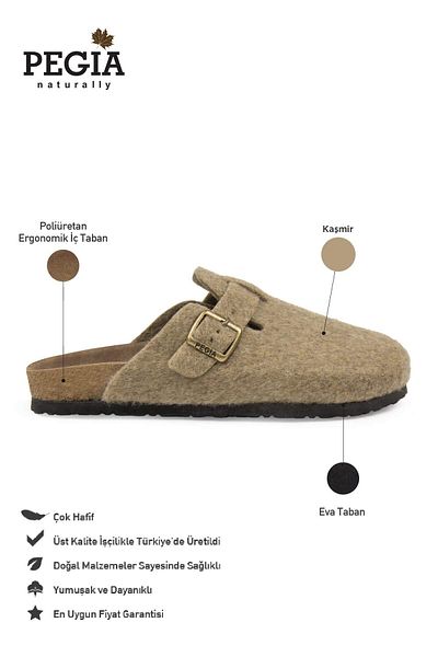 Pegia Women's Cashmere Sabo Slippers 215545
