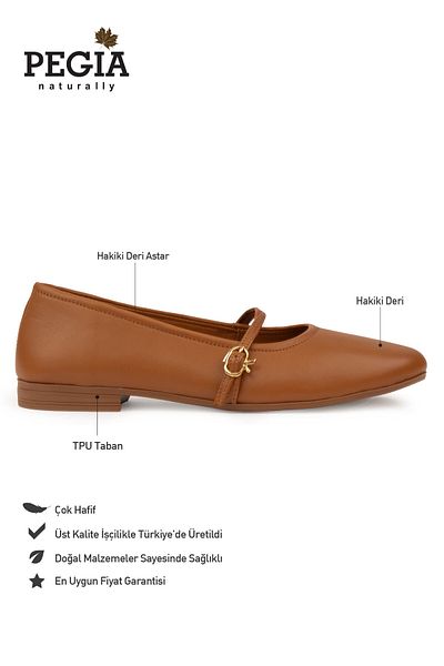 Pegia Women's Genuine Leather Ballerinas Dg6042