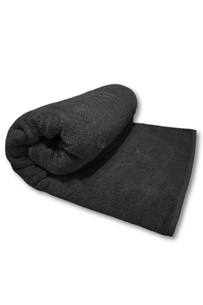 TextiLici Towel 50x90 cm, Black, 100% Cotton, Double Thread, Made in Romania