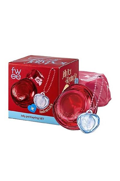 Fwee Keyring Lip&Cheek Glowy Jelly Pot Jc03 Juicy Punch 4g (with Keychain)
