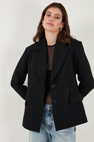 Lela Regular Fit Mono Yaka Desenli Astar Detaylı Blazer Ceket CEKET 6524430