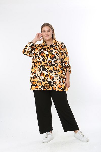 XL Modam cămașă de damă cu model lycra viscoză mărime mare