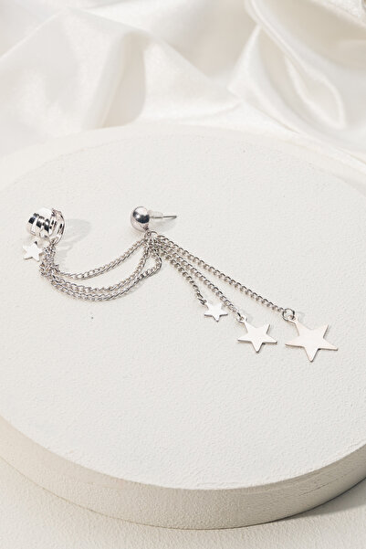 MRK Kadın Sallantılı Yıldızlı Earcuff Kıkırdak Küpe