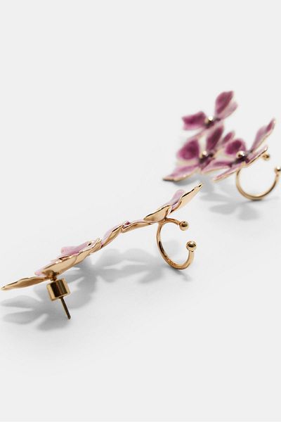 Stradivarius أقراط أذن مزينة بالزهور