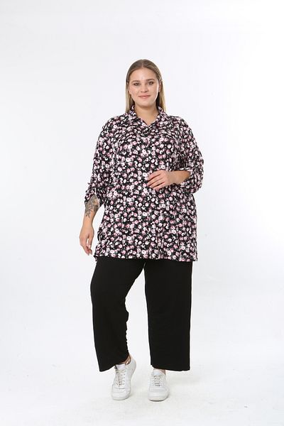 XL Modam cămașă de damă cu model lycra viscoză mărime mare