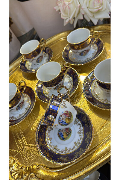 thun Esterhomedecor Set of 6 Czechoslovak Porcelain Fragonard Coffee Cups
