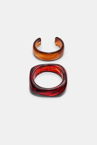 Stradivarius مجموعة من سوارين صلبين