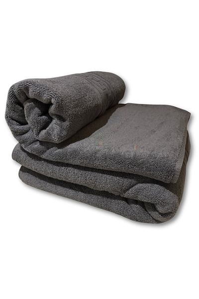 TextiLici Set 2 Towels Gray, TextiLici, 100% Cotton, 70x140 cm, for Bathroom – Fast Absorption, Premium Qual