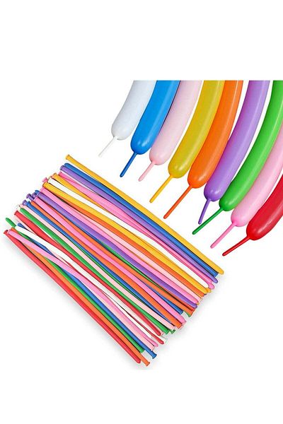 Generic مجموعة بالونات حفلات طويلة مكونة من 100 قطعة
