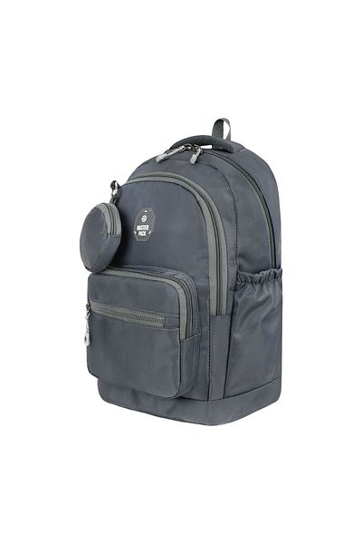 Dadacuq Satin Fabric Four Compartment Casual Travel School Backpack with Wallet Accessories