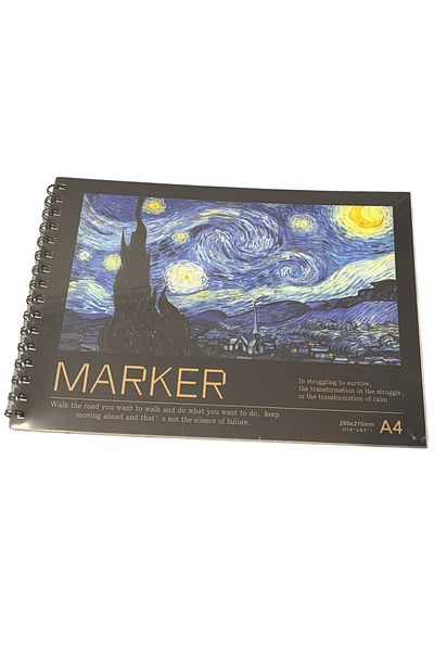OEM A4 Drawing Pad for Markers – Van Gogh Cover, 295x210 mm