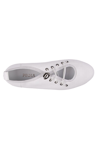 Pegia Genuine Leather Lace-Up Ballerinas Dg6047