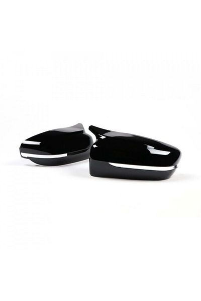 DELUXETUNING Mirror caps compatible with BMW 3 series G20 2019-> Glossy black Batman Style