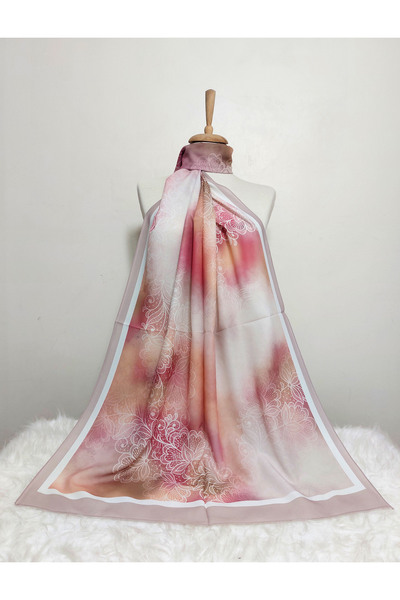 REMOMODA Italian Chiffon Shawl Gradient Model, High Quality Moos-Soft