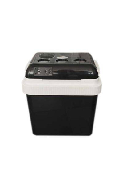 Universal Geantă frigorifică electrică multifuncțională cu funcție de încălzire pentru rulotă auto, 24 L, 12 V/220 V