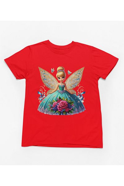 MAGORS Stil-X Pretty Princess Printed Cycling Collar 100% Cotton Girl's Tshirt White,Yellow,Red,Black