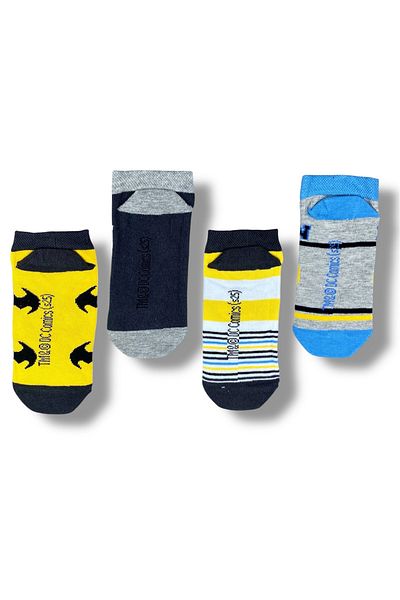 Batman Licensed 4 Pairs Boys Booties Socks 19817
