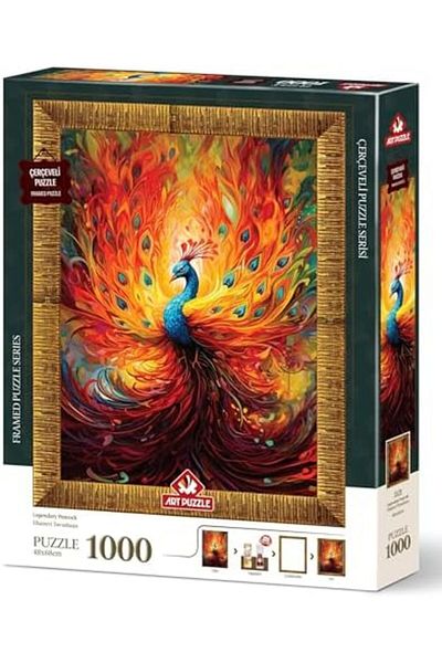 STOREMAX Puzzle Legendary Peacock 1000 Piece Puzzle with Frame Star Buy Bz 1087243
