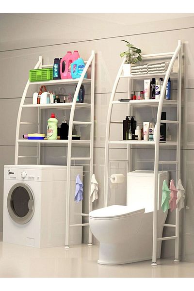 Generic Space Saver 3 Tier Toilet Towel Storage Rack Holder Over The Bathroom Toilet Shelf Organizer