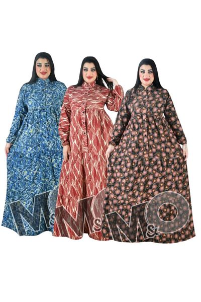 M&O 2 Printed cotton cloche dress