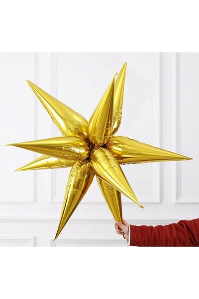 PartAntalya Polar Star Foil Balloon Gold Gold 70 cm Star Foil 1 Piece