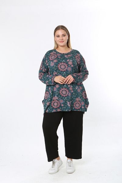 XL Modam Women's Digital Print Plus Size Tunic
