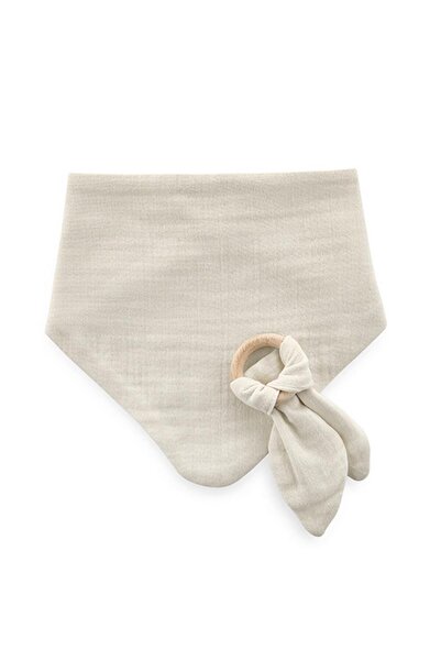 NW NessiWorld مريلة من الموسلين من نيسا وورلد مع عضاضة خشبية 736 إكرو