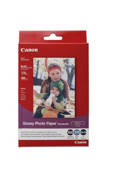 Canon Gp501 Everyday Use Glossy Photo Paper, 10x15cm, 100 Sheets