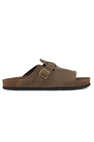 Pegia Genuine Leather Men's Buckle Slippers 215030