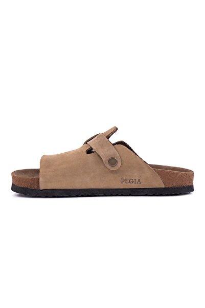 Pegia Genuine Leather Women's Buckle Slippers 215546