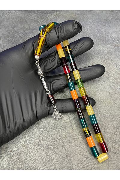 Mos Tespih Cut High-End Bonibon Crimping Amber Prayer Beads