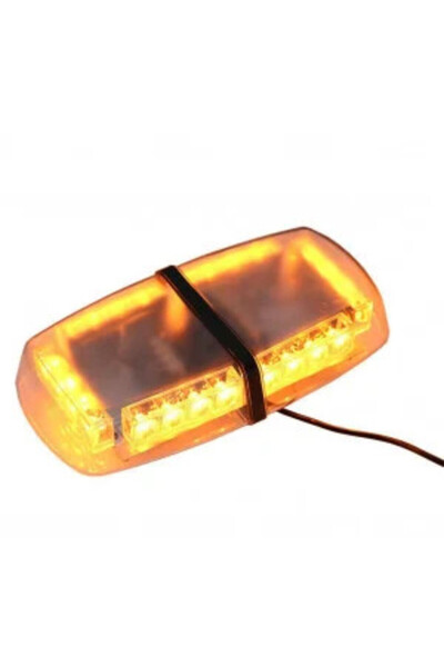 DELUXETUNING Mini rampa Girofar LED Cu Magnet, 12V, 24W, IP65, 31x16x7 cm, culoare portocalie
