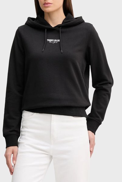 Tommy Jeans Baskılı Pamuklu Relaxed Fit Kapüşonlu Crop Sweat SWEAT DW0DW20943...