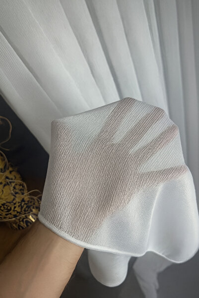 Emuz Noua perdea din tul Almira 1/3 plisată în mod frecvent - Greutate mare, nu necesită călcat, fundal, tul, perdea