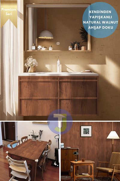 Technojet Premium Self Adhesive Wood Pattern Pvc Veneer Foil 60X300Cm