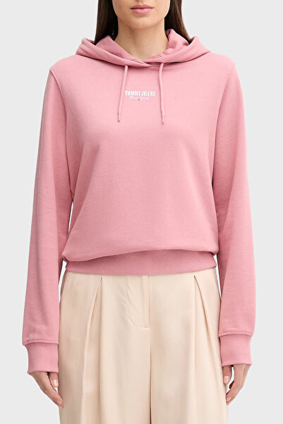 Tommy Jeans Baskılı Pamuklu Relaxed Fit Kapüşonlu Crop Sweat SWEAT DW0DW20943...