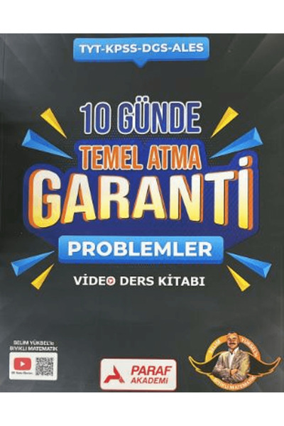 paraf yayınları 10 Günde Temel Atma Garanti Problemler / Kolektif / Paraf Yay...